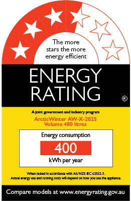 Energy Rating Label for a fridge showing a 3.5 star rating